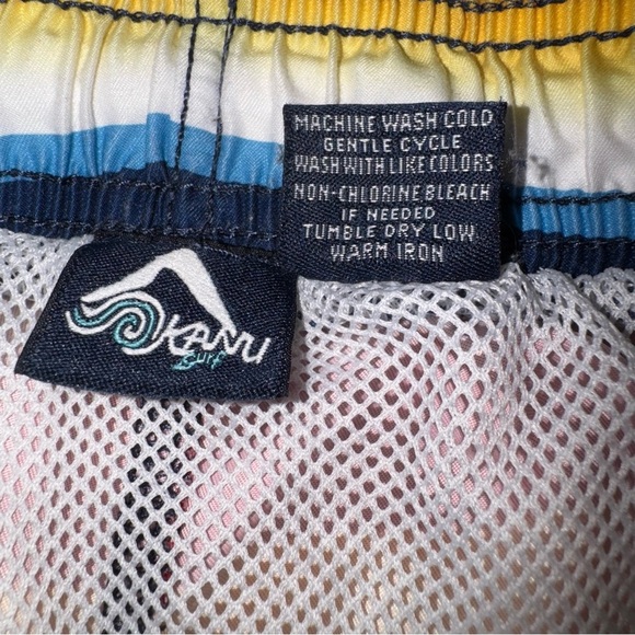 Kanu Surf Red, Orange, Blue Swim Trunks - Picture 6 of 6